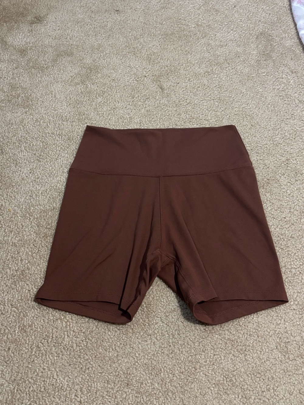 wild fable High-Waist Bike Shorts in Chocolate Brown